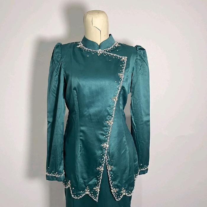 Baju Kurung Wanita Design Model Bisa Request Kombinasi Payet Bahan Satin Bridal Maxmara Roberto Cava