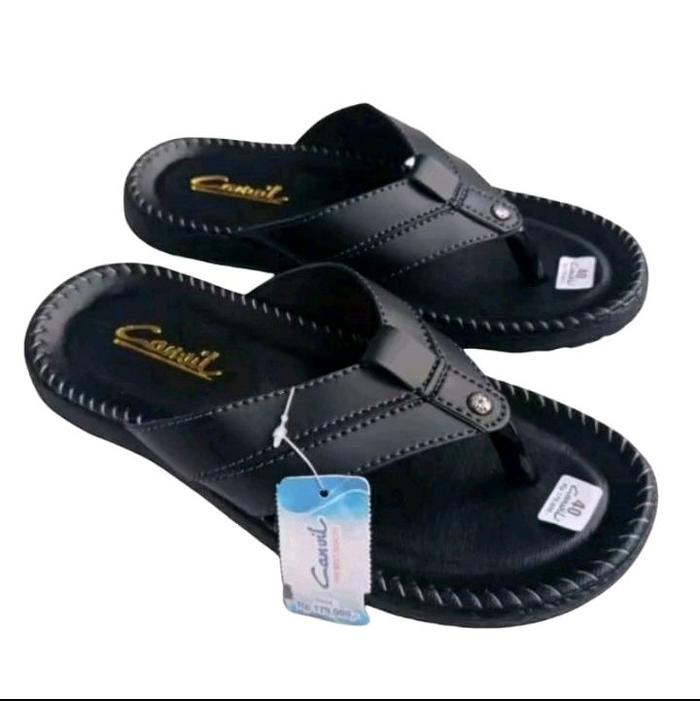 Sandal jepit carvil kulit pria sandal japit carvil sandal pria sandal carvil pria hitam Sendal slop 