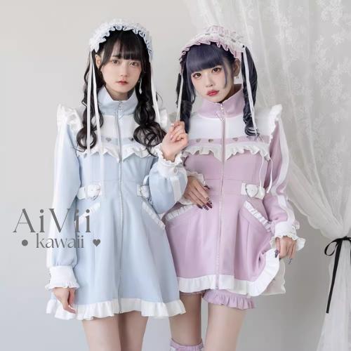 【AiVii】JAKET JERSEY JIRAI MAID DRESS PASTEL SERIES KAWAII TENSHI KEI
