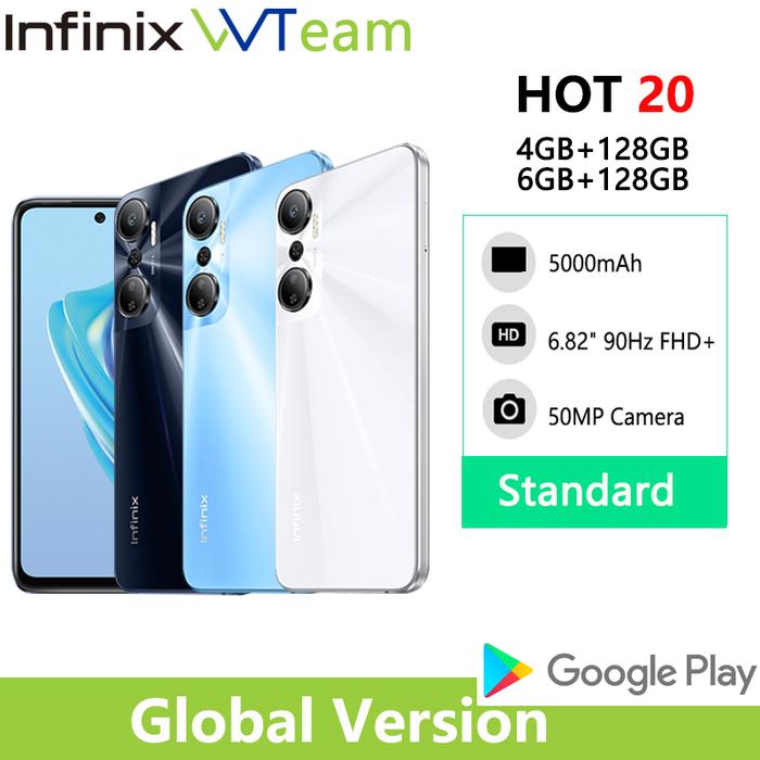 Infinix HOT 20 4GB 128GB Smartphone 6.82inch 90HZ Screen Helio G85