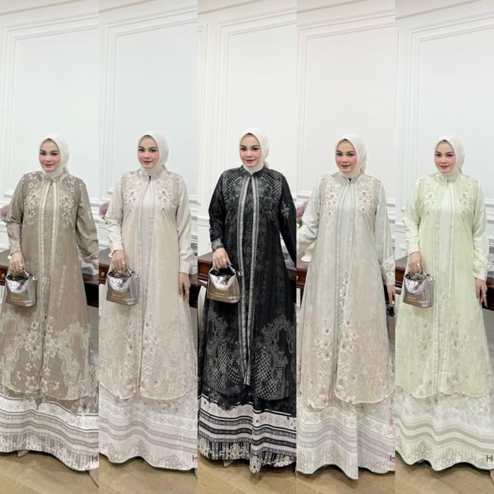LuxuryFashion READY GAMIS DRESS WANITA SESHA NEW 2IN1 BY HMF LUXURY BEST SELLER!