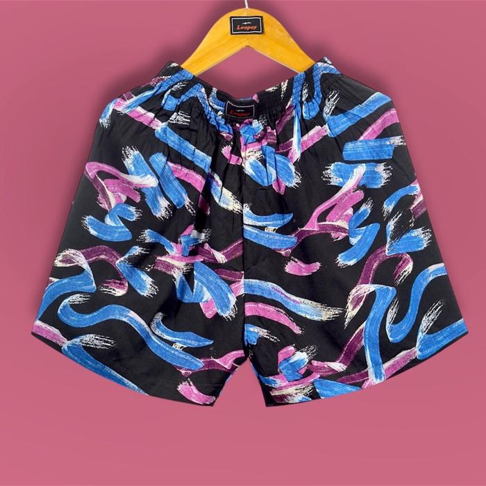 CELANA BOXER LOOPAY MOTIIF ABSTRACT Unisex Shorts Pria Wanita Santai Dewasa Pendek Motif Printing Pa