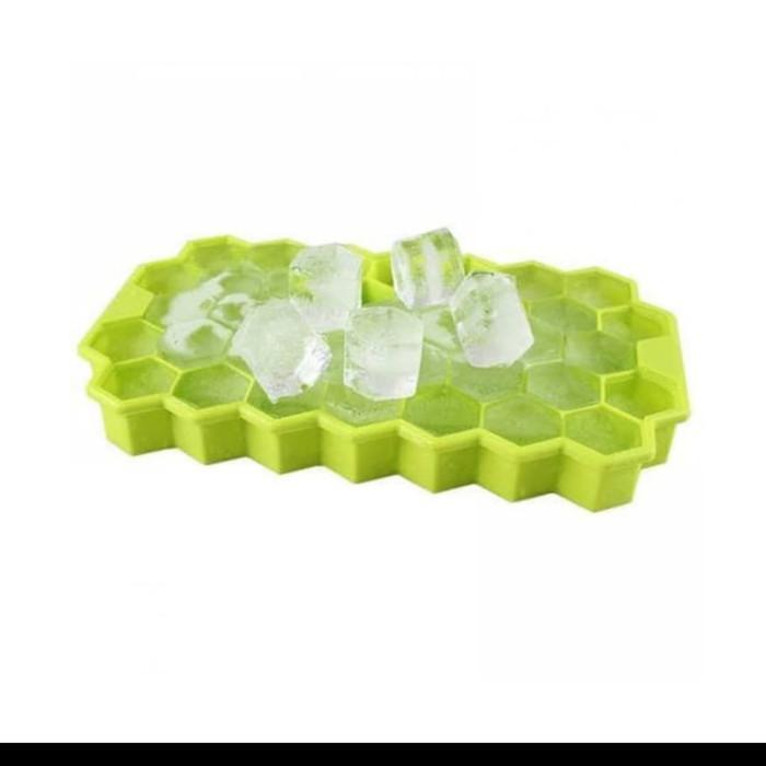 Cetakan es batu silikon model honey combs segi enam cetakan puding