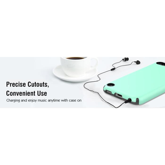 MoKo Case for iPod Touch 6 / iPod Touch 5, 2 in 1 Shock Absorbing TPU