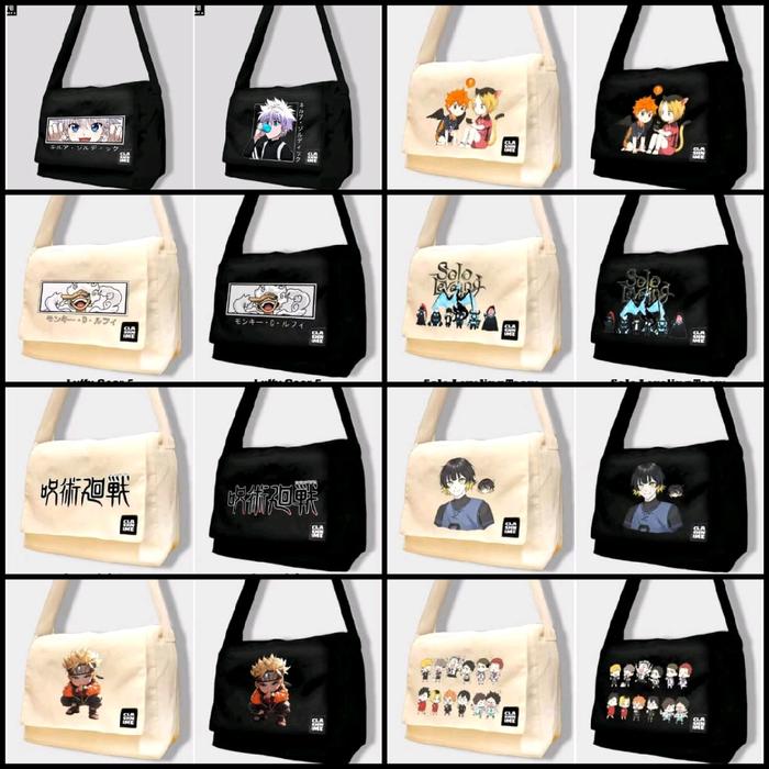 Tas Selempang Anime One Piece Luffy Gear 5 Zoro Sanji Nami Blue Lock Bachira Kaiser Nagi Rin Itoshi
