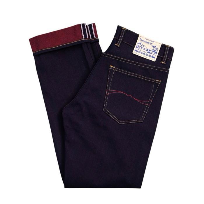 Transworld Celana Denim Selvedge 14 Oz Aceent Ajiman Indigo X Red - Denim Ajiman, 27