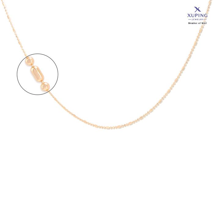 Xuping Kalung Biji Lada Tabung 1.2/45cm kokot O Aksesoris Wanita Lapis Emas (Gold - 0111250071)