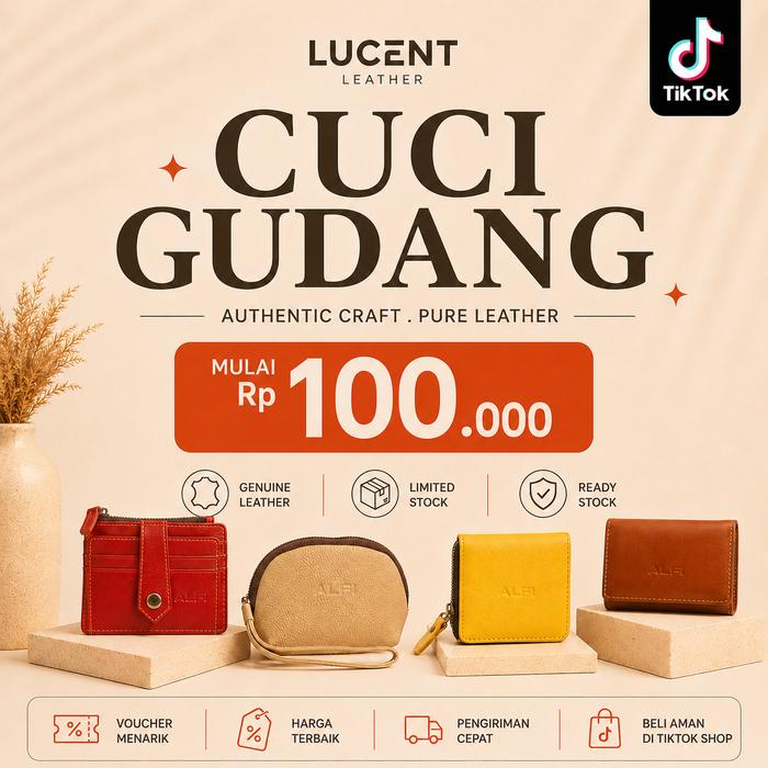 CUCI GUDANG Kulit Sapi Asli | Dompet, Pouch & Card Holder | Mulai Rp 100.000 | Stok Terbatas
