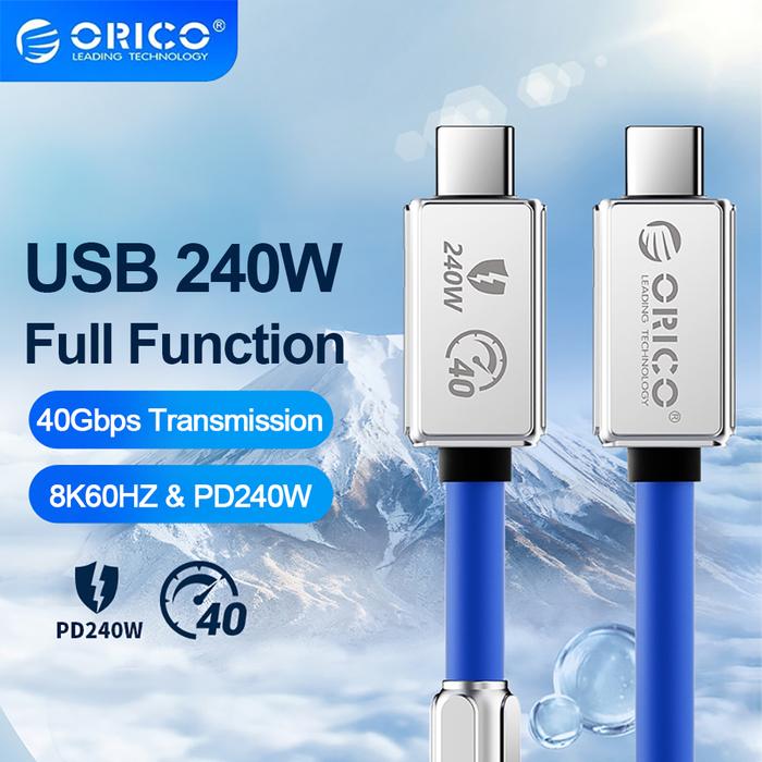 ORICO Cable 240W Compatible Thunderbolt 3 Video 8K@60Hz PD3.1 USB C