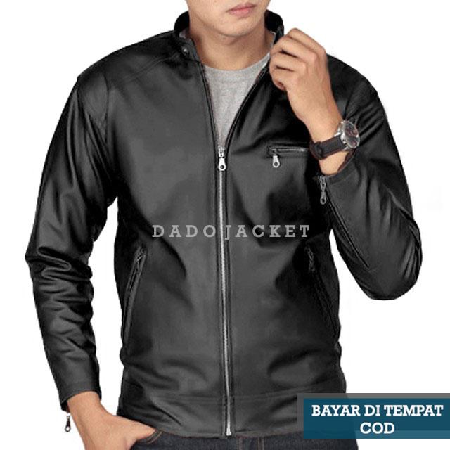 Jaket Pria Casual Semi Kulit Sintetis PU Synthetic Leather Premium Original Branded Jacket Elegan Va