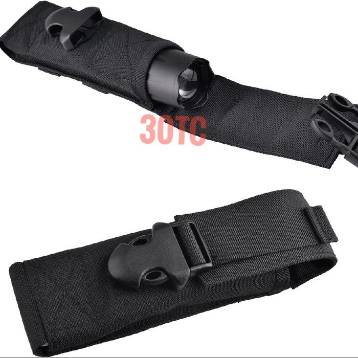 Tas Senter Sarung Senter Pouch Flashlight outdoor kokoh tangguh kuat keren multifungsi Pria Waistbag