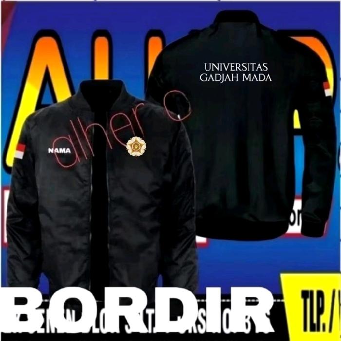 ready stok jaket bordir UGM Jaket UGM jaket bomber UGM jaket kerja UGM jaket seragam UGM jaket water
