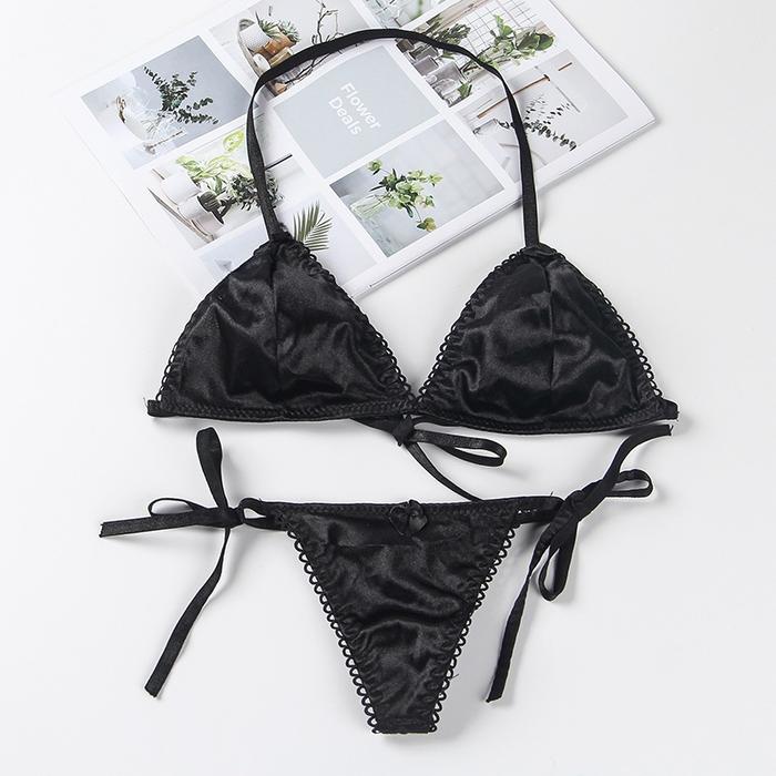 Bra Sexy G string set Lingerie wanita Tali bikini B051