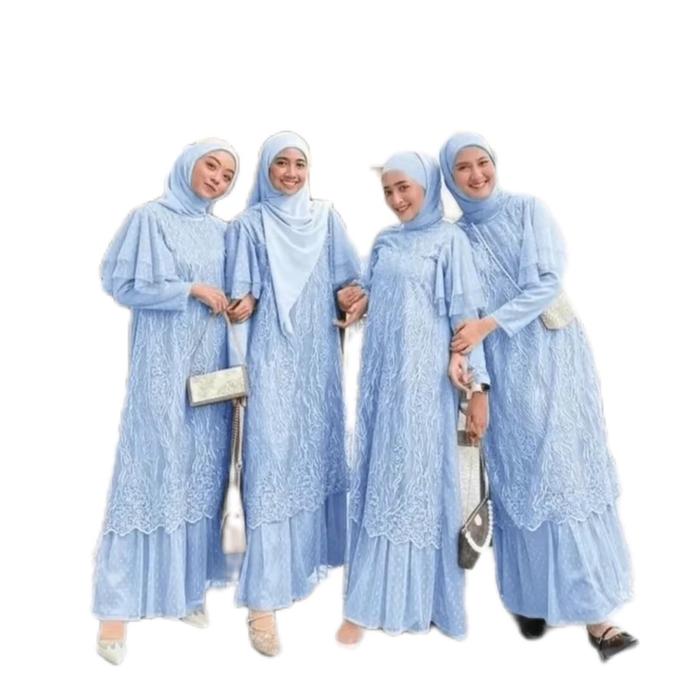 syari2024 Deara Gamis Brukat Tille Premium Gamis Pesta Wanita Mewah Terbaru 2024 Gaun Kondangan Gami