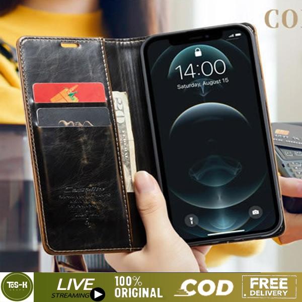 Wallet Case Iphone 11 11 Pro 12 12 Pro 12 Pro Max Leather Caseme Dompet Hp Slot Kartu
