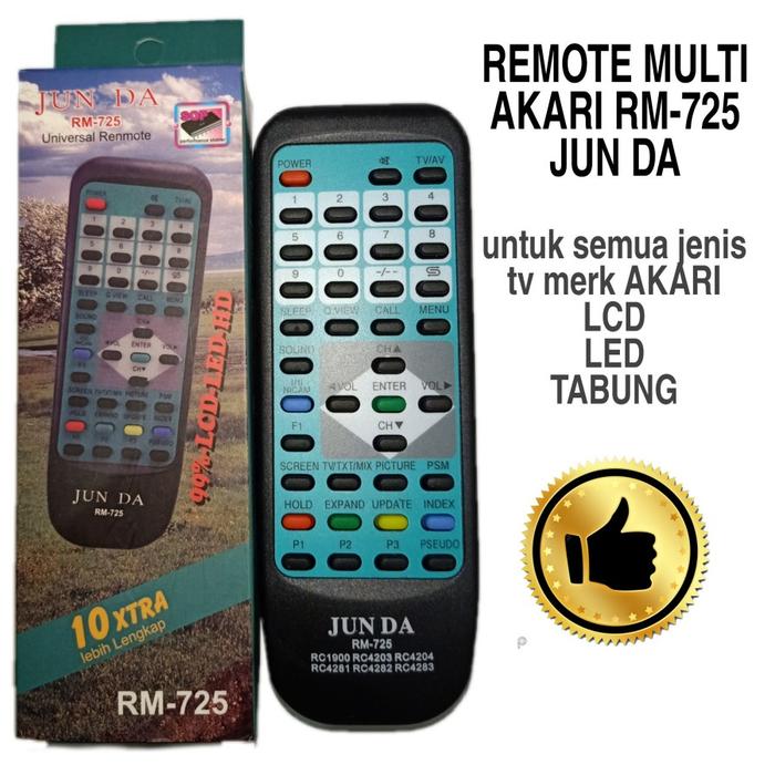 Remote JUNDA RM-725 untuk Pengganti Remote TV Akari Tabung