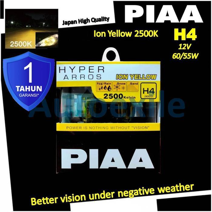 PIAA HYPER ARROS ION YELLOW H4 9003 12V 60/55W 2500K KUNING PEKAT LAMPU MOBIL AGYA AYLA AVANZA XENIA
