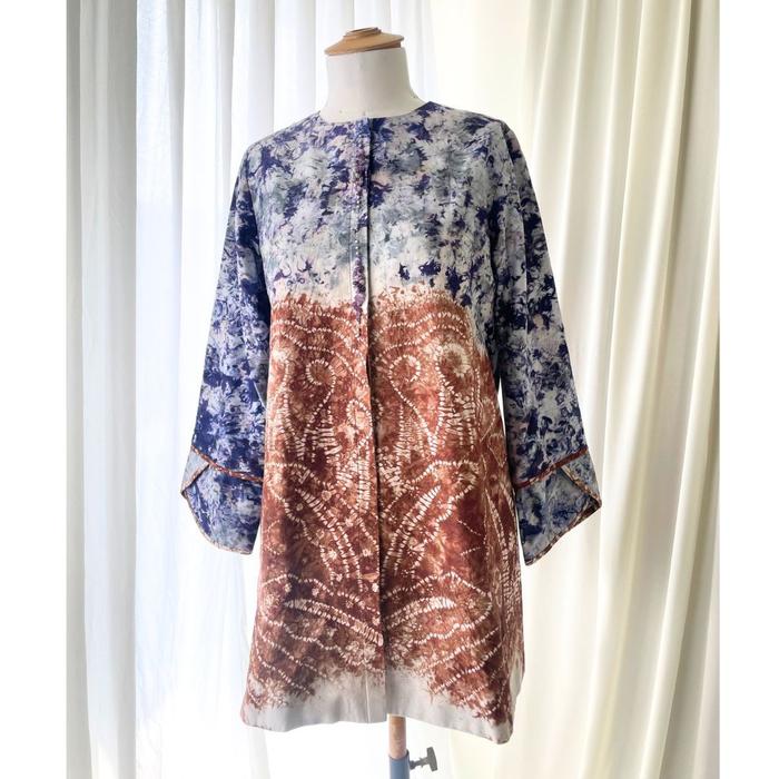 Sasirangan Tunik Blouse | Atasan Batik Wanita Modern | Batik Casual