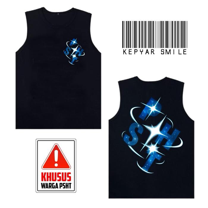 Singlet PSHT Distro (sablon warna biru) Free Stiker