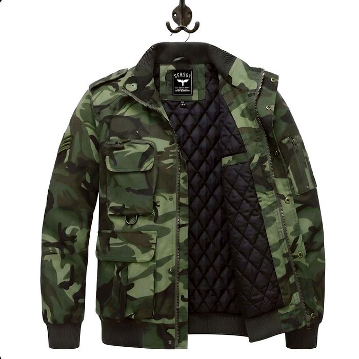 Jaket Bomber Camo Pria Wanita Jaket Army Loreng PDL Pocket Premium