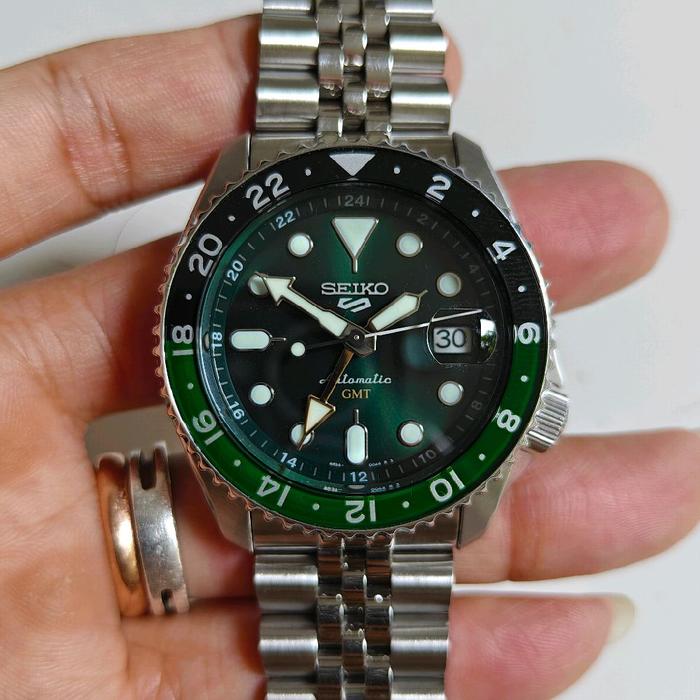 Seiko 5 Sports SSK035K1 Automatic GMT Sprite Green original bekas bagus normal semua beli Juni 2026
