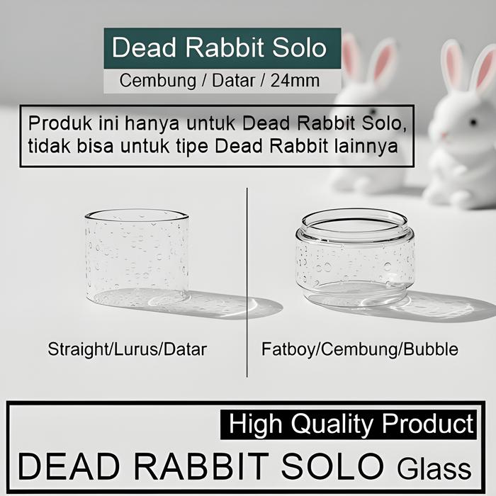 (READY HARI INI) Dead Rabbit V2 Replacement Glass Straight Clear Premium