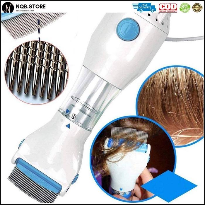 NQB - Sisir Serit Kutu Rambut ELEKTRIK Penghilang Pembersih Telur Besi UV - UV-Comb Vacuum Comb V-CO