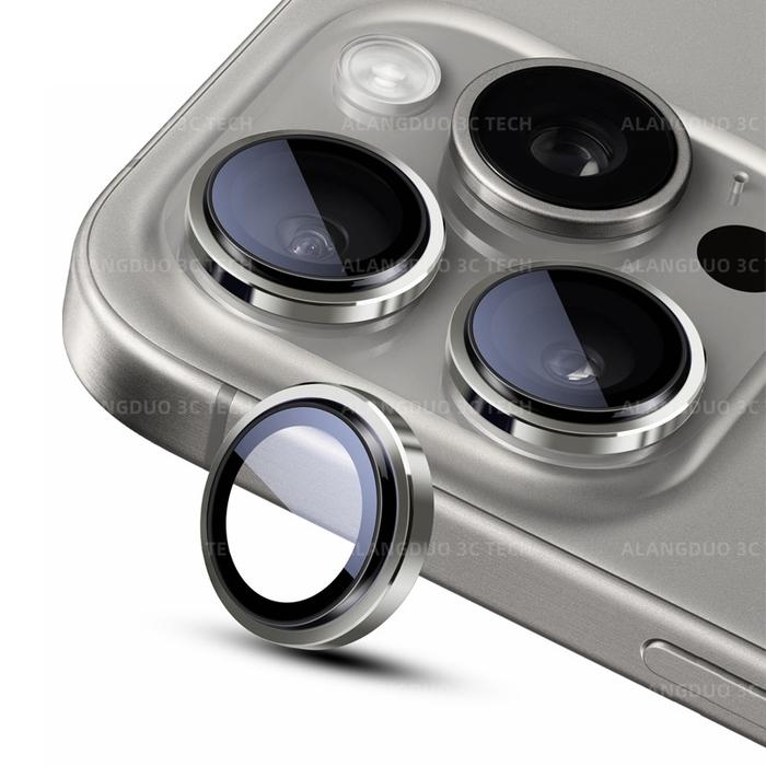 3PCS Camera Protector Lens Glass for iPhone 15 Pro Max 16 pro Metal Ring for iPhone 15pro Back Lens