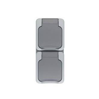 BROCO Saklar 2 lubang 2251 vertikal  ATLANTIC Weather proof outdoor