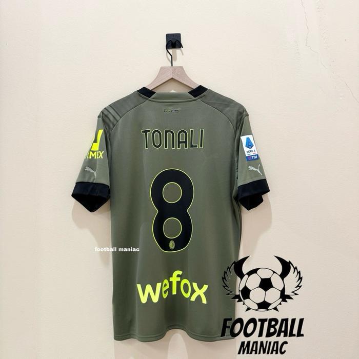 Jersey Bola Original AC Milan 3rd 2022/2023 Serie A Version Tonali #8