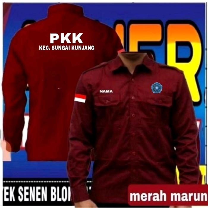 ready stok kemeja bordir PKk seragam bordir PKK baju bordir PKK kemeja PKK baju PKK seragam PKK Pdh 