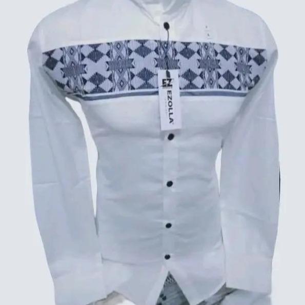 Seragam Muslim Pria/Santri Kemko Ezolla Bahan Katun Premium lengan Panjang Baju Koko Dewasa Putih Mo
