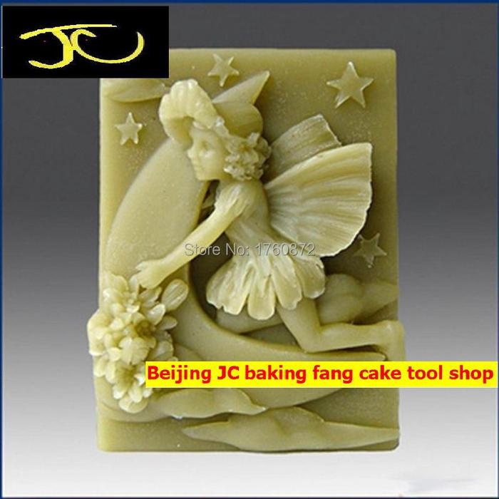 Free shipping Moon angel Modelling soap mold silicone soap mold High