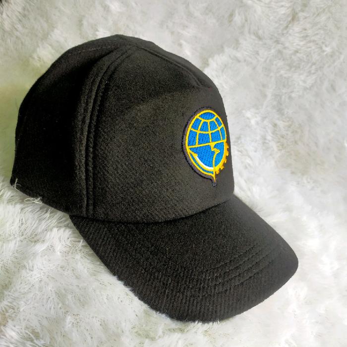 TOPI DISHUB BAHAN LAKEN HITAM