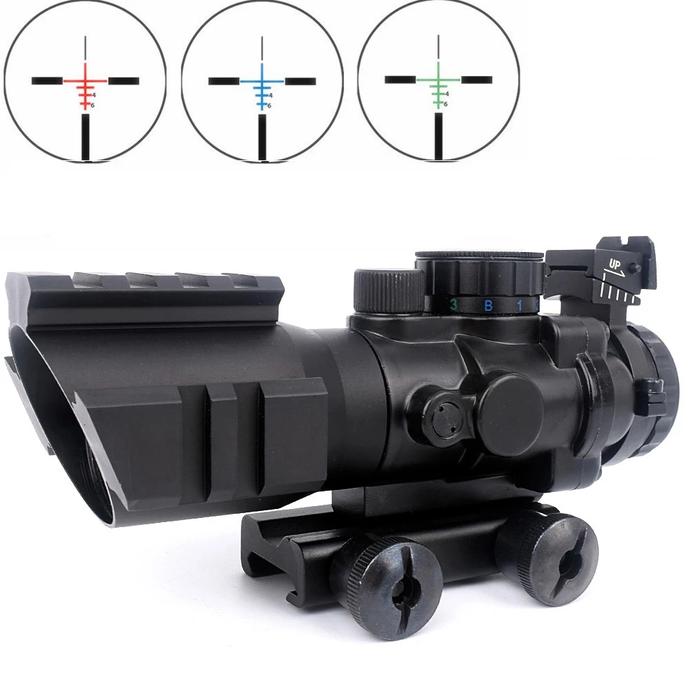 Tactical 4x32 Acog Riflescope 20mm Dovetail Reflex Optics Scope Sight