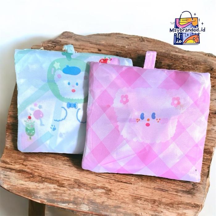 MINISO HOHO BEAR FOLDABLE SHOPPING BAG TAS BELANJA LIPAT