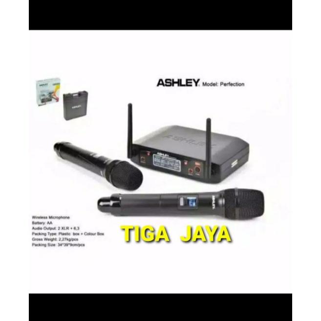 Wireless Mic Ashley Perfection 2 Mic Handle UHF Tanpa Kabel Koper Original DISKON