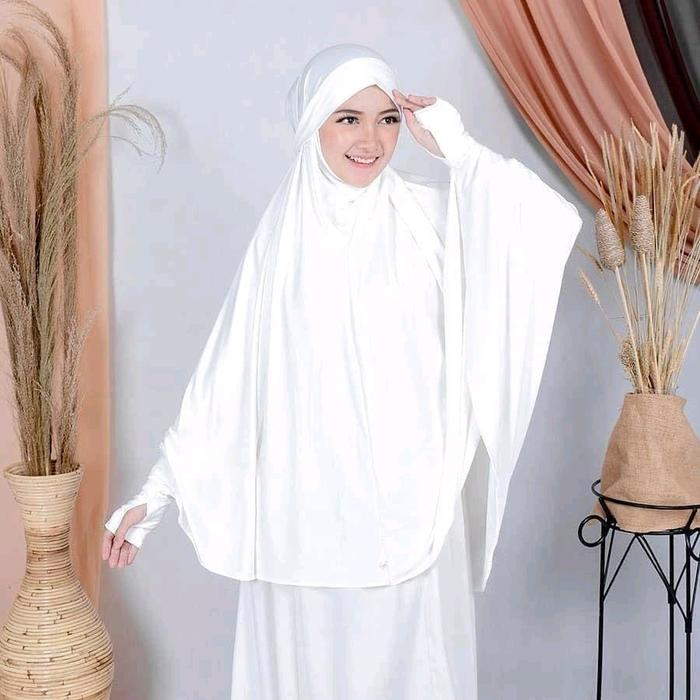 JILBAB SHANIA LENGAN MASKER JERSEY INSTAN/HIJAB JUMBO CADAR TALI XXL/KERUDUNG SYAR'I DEWASA WANITA K