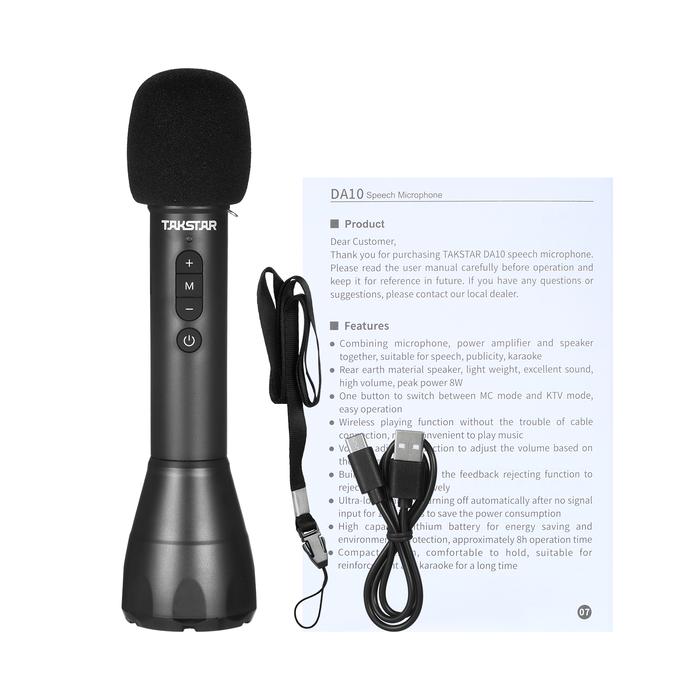 TAKSTAR DA10 Professional Speech Microphone Wireless BT Mic Portable