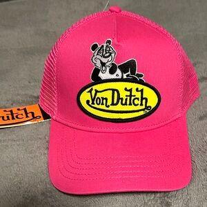 Von Dutch Vibrant Pink Cap with Panda Design