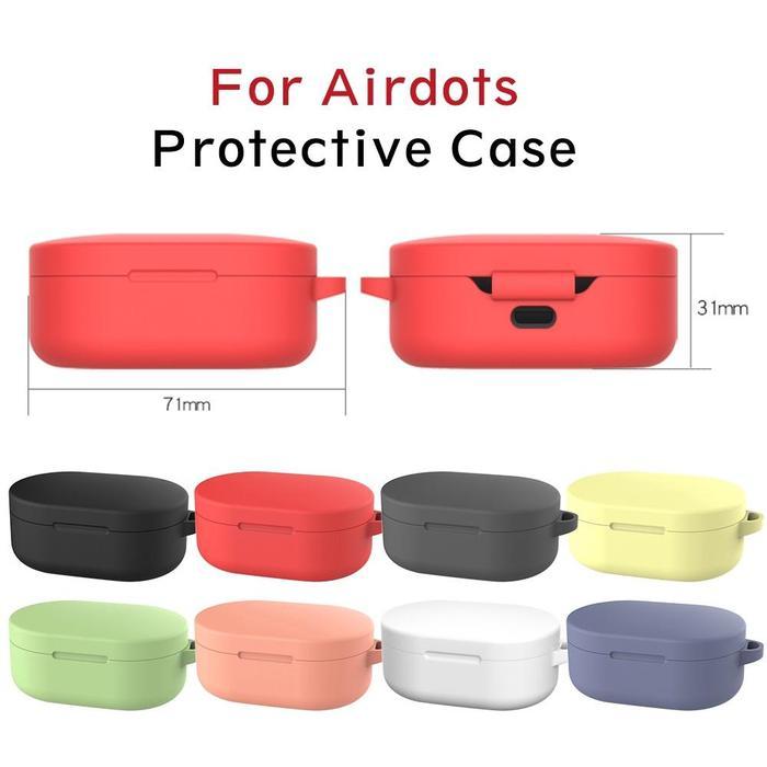 Soft Case Silikon Kompatibel Untuk TWS Mi True Wireless Earbuds Basic 2 ( Airdots / airdots 2 ) + ca