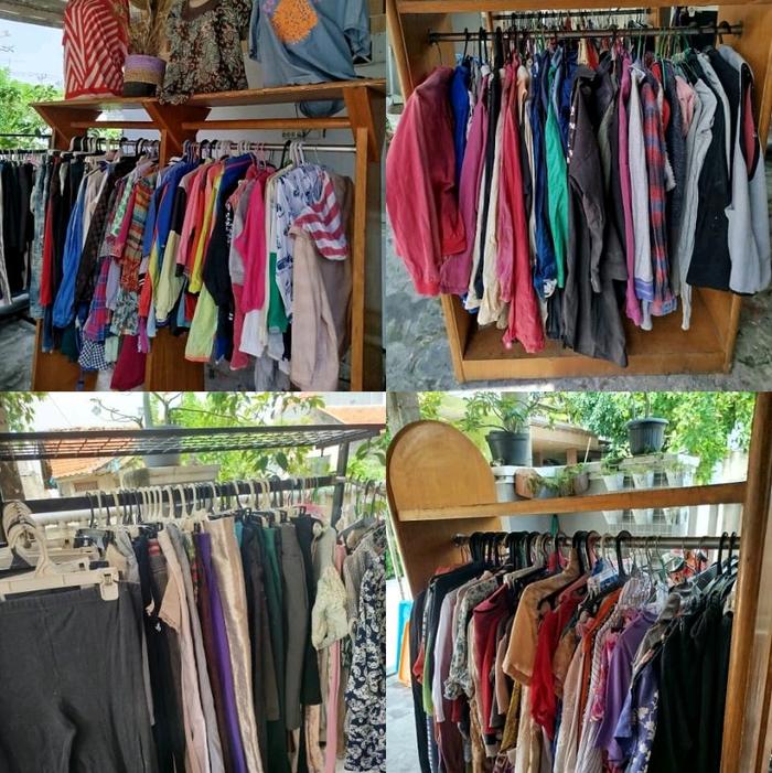 TOKO THRIFT ABISIN STOCK  SIAPA CEPAT DIA DAPAT!! Dress Jeans Wanita Panjang Atasan Baju