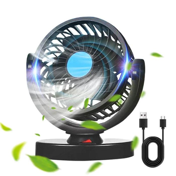 Small Car Fan Suction Cup Car Cooling Fan Better Cooling Work Quiet