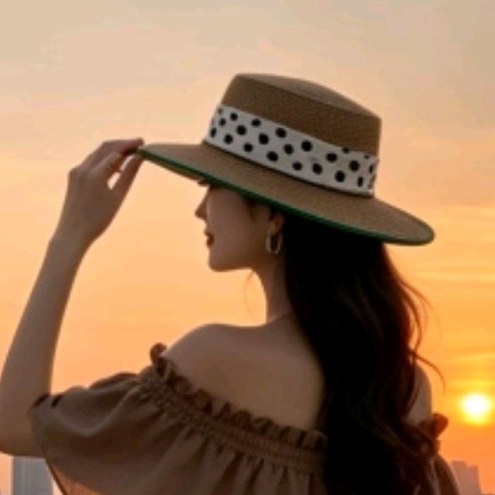 Topi wanita / women hat / beach hat / topi pantai  H0030