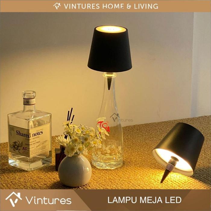 Lampu Botol LED / Lampu Meja Botol Wine / Lampu Botol Hias - Portable Charge Type C