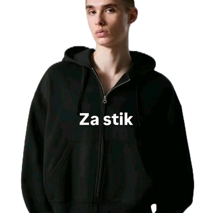 jaket hoodie za stik ungu cocok untuk pria dan wanita