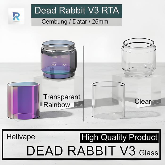 MURAH DEAD RABBIT V3 RTA Replacement Glass | tabung kaca tube tank