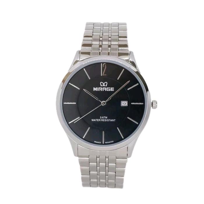 Jam tangan pria MIRAGE original, 100% tahan air, stainless steel, asli sesuai foto , analog kemewaha