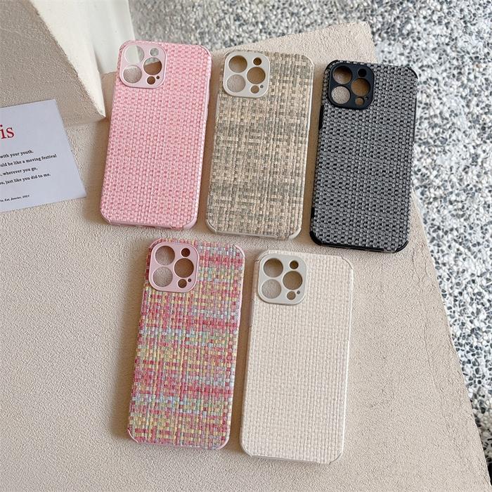 Casing IPhone Warna Pink Pantai Casing Lunak Seni Kain Casing Ponsel Gadis Mewah IPhone 7 8 Plus XR