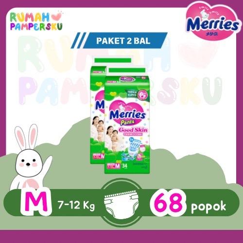 Paket 2 bal Merries Good Skin Pants M34 | Popok Bayi
